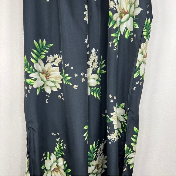 NEW 1X THREAD STORY BLACK FLORAL SATIN JUMPSUIT WIDE LEG  EVENT PARTY - Picture 11 of 16